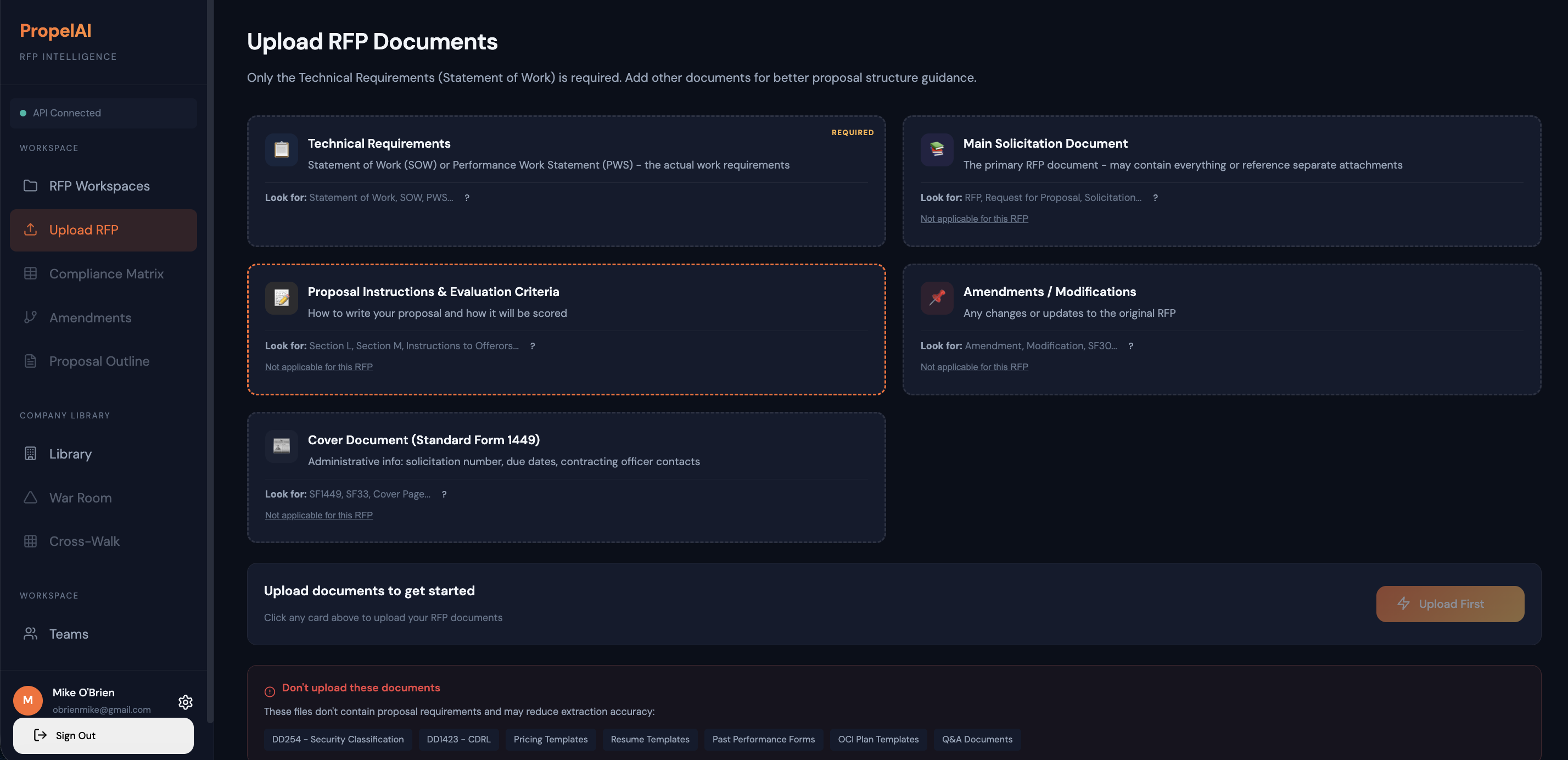 PropelAI platform screenshot